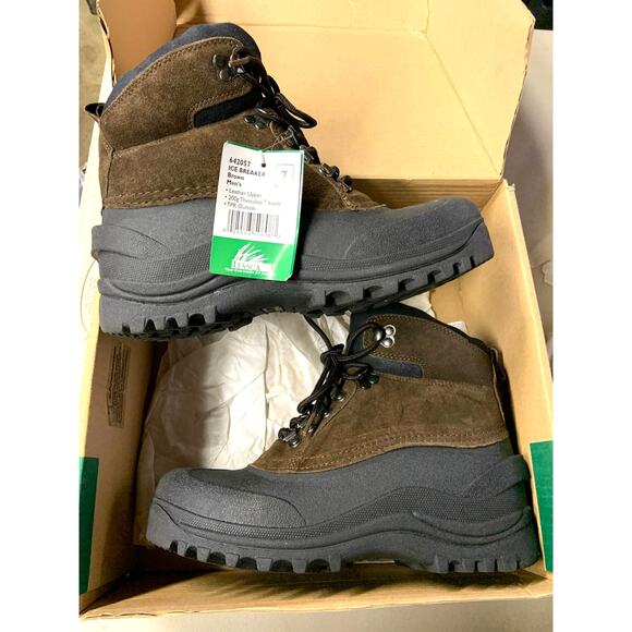 Itasca Brown Suede Winter Boots Men's 7 Ice Breaker NIB - Picture 1 of 4